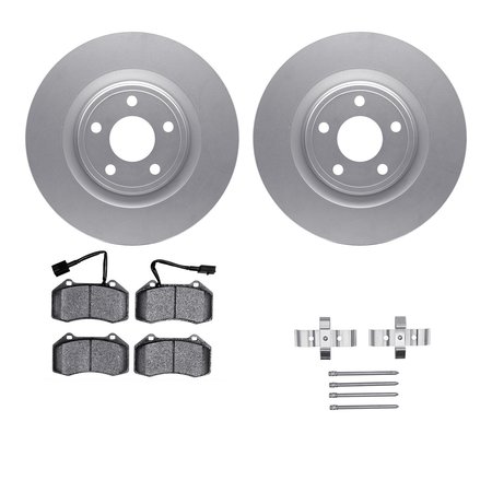 DYNAMIC FRICTION CO 4312-47035, Geospec Rotors with 3000 Series Ceramic Brake Pads includes Hardware, Silver 4312-47035